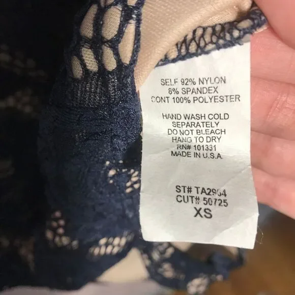 Charolette Russe XS floral lace onesie - Picture 3 of 5